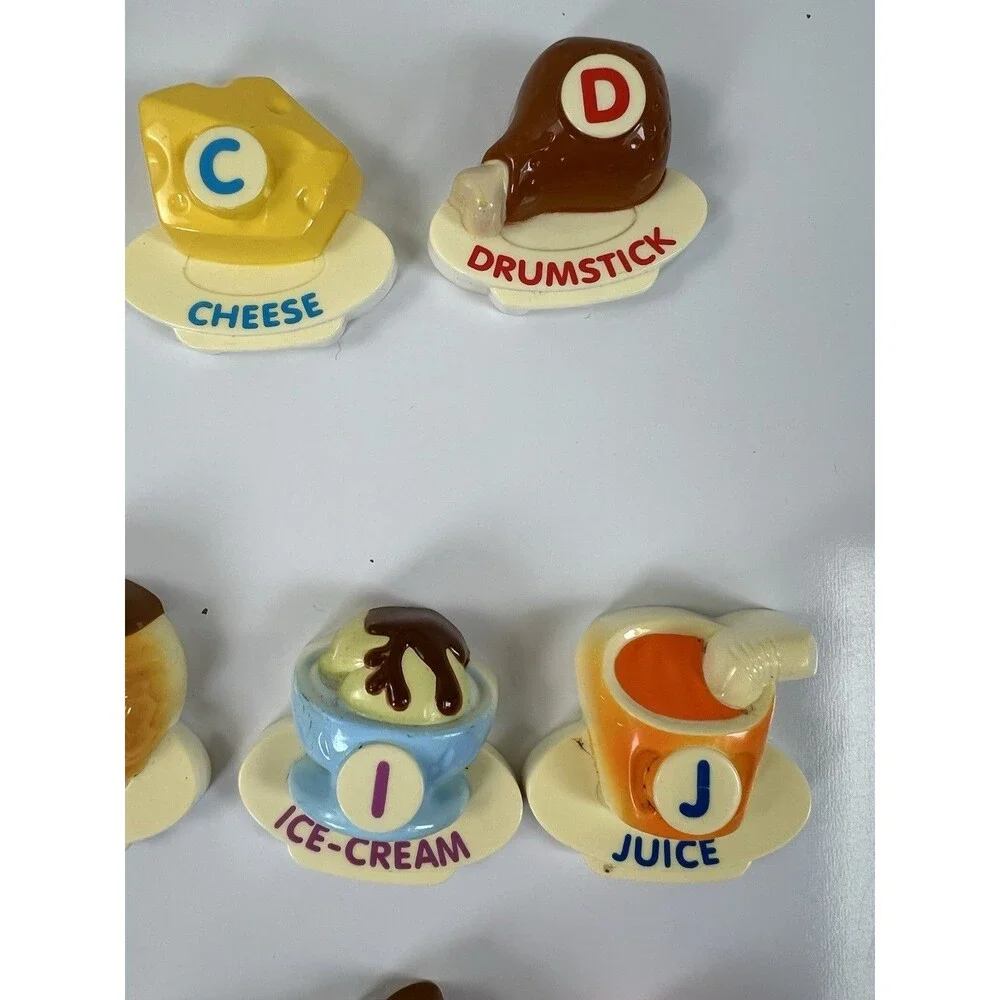 Vtech ABC Food Fun Fridge Phonics Learning Toy Magnet Lot Replacement 24 Letters